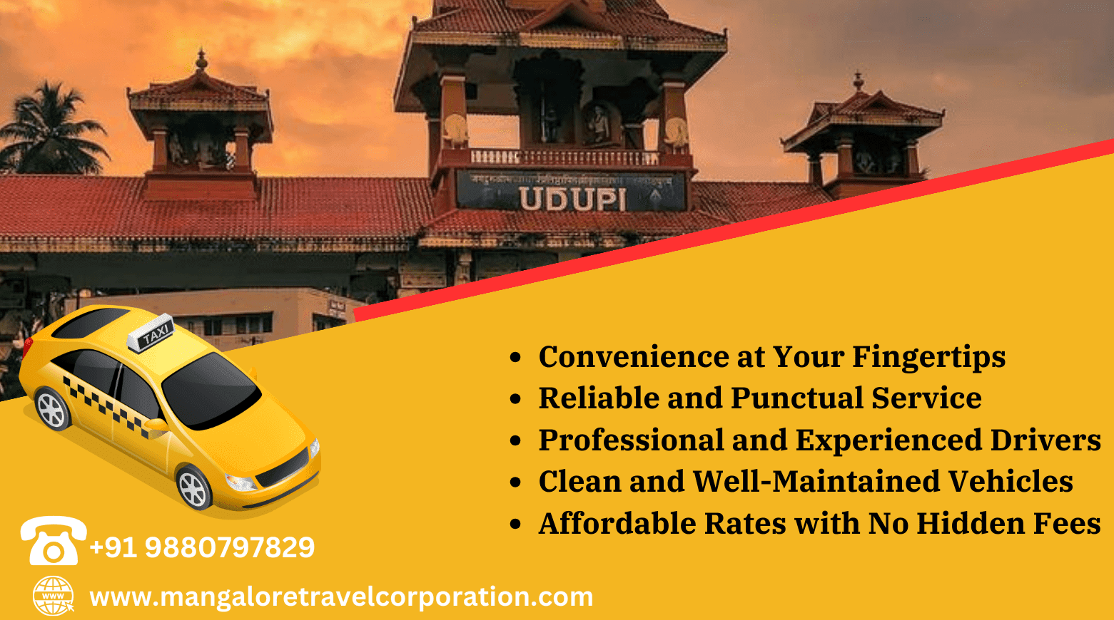 Mangalore Airport to Dharmastala taxi service and cab fare