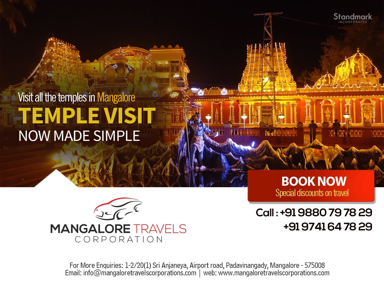 Mangalore to Murudeshwar, Kolur, Gokarna, Dharmastala Four Days Temple Trip