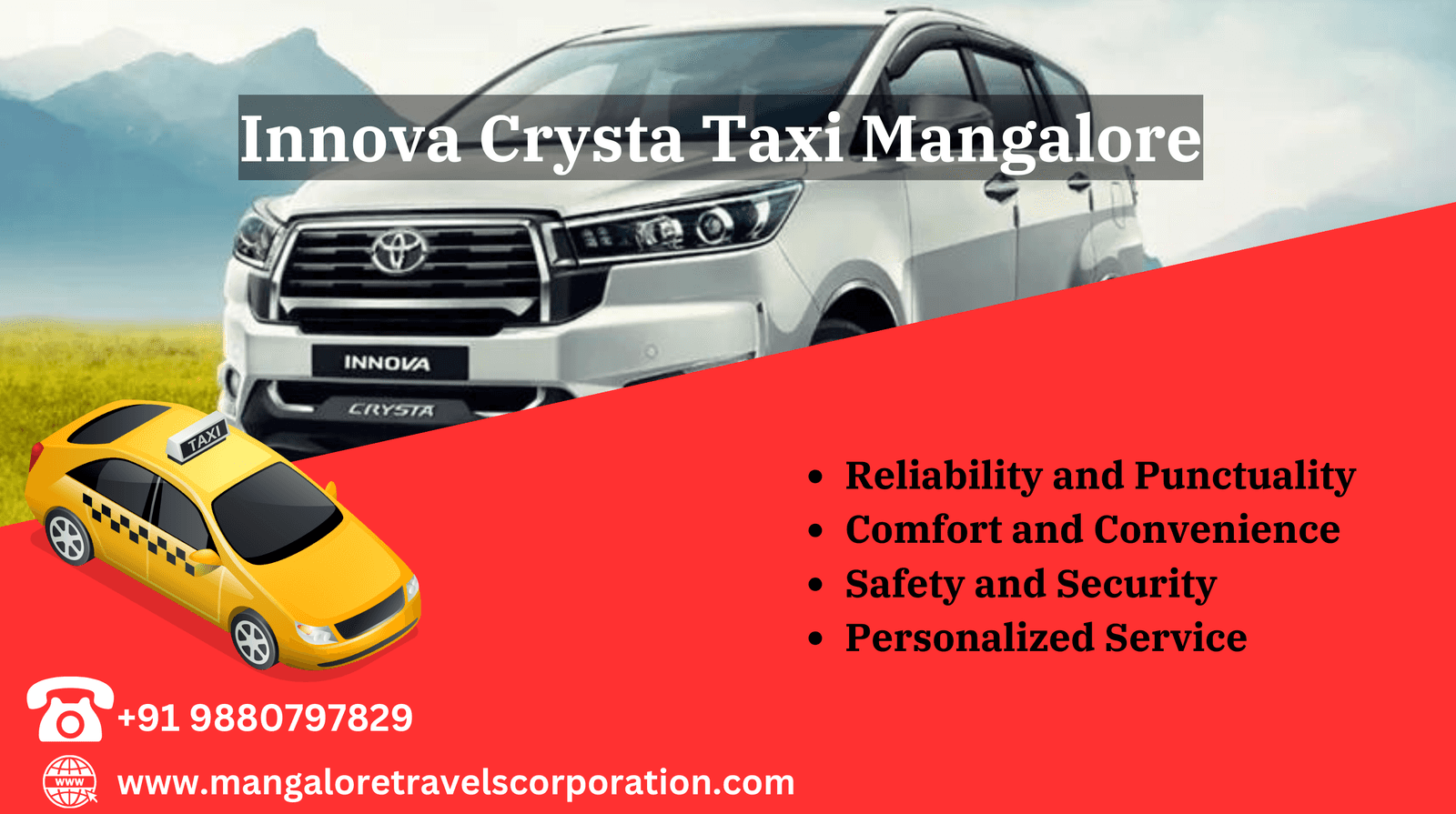 Innova crysta taxi Mangalore